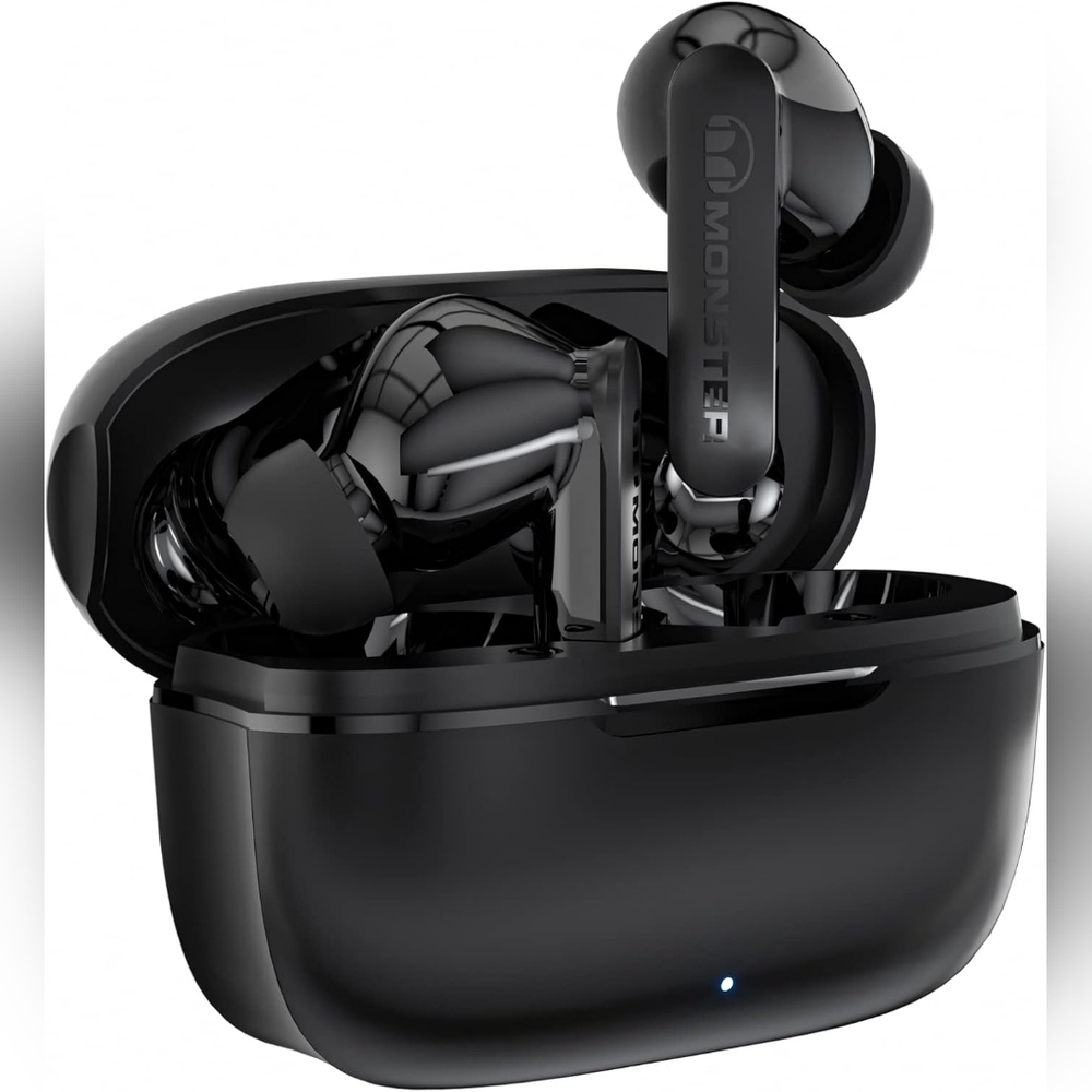 New Monster N-Lite Clear Talk Wireless Earbuds, IPX8 Waterproof, 60H Playtime!
